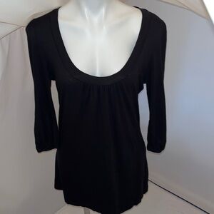 H&M black scoop neck tunic top
